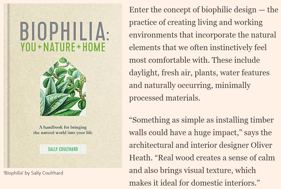 How biophilic design brings the outdoors in