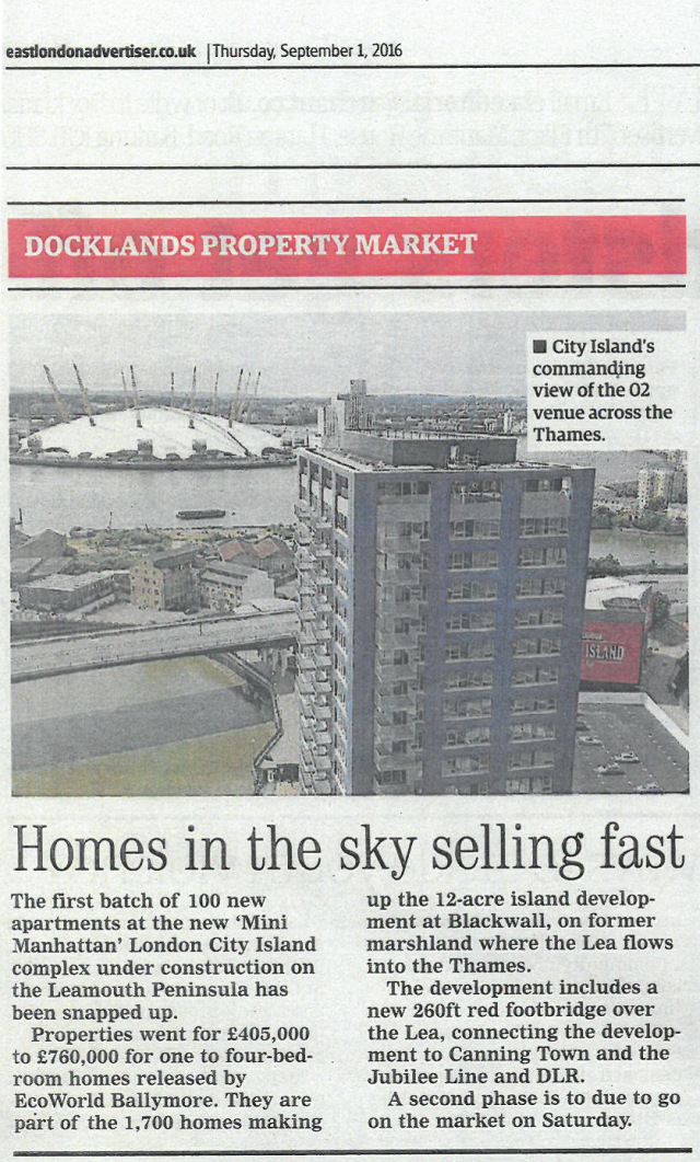 Homes in the sky selling fast