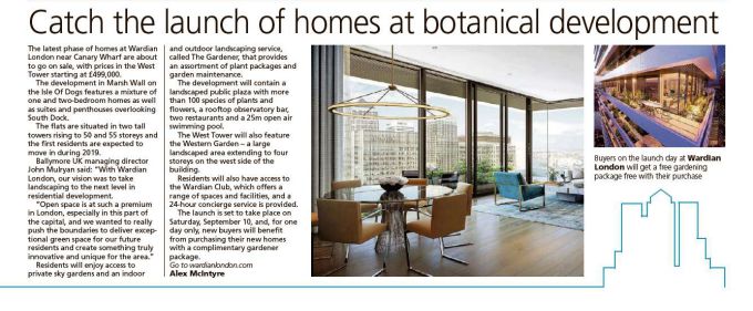 Catch the launch of homes at botanical development