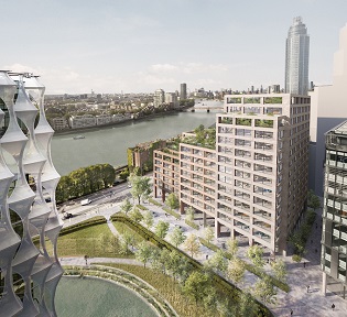 Ballymore submits planning application for riverside offices; EG:HQ at Embassy Gardens 