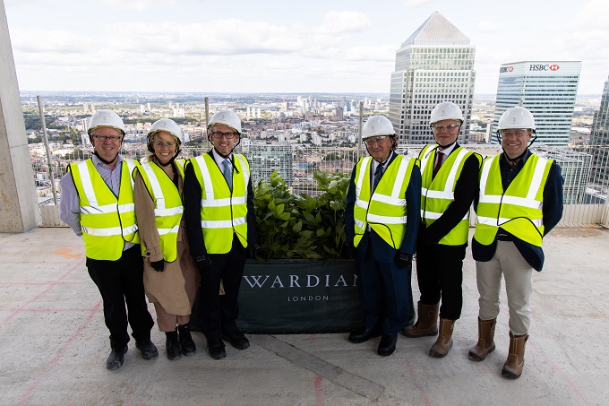Ballymore celebrates topping out moment at Wardian London