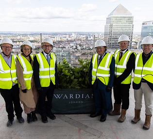 Ballymore celebrates topping out moment at Wardian London