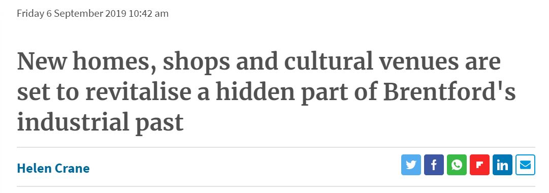 New homes, shops and cultural venues are set to revitalise a hidden part of Brentford’s industrial past 