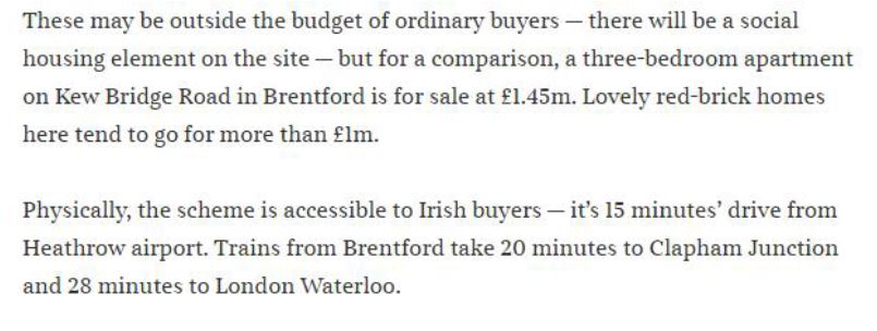 London calling as housebuilder Ballymore unveils the Brentford Project